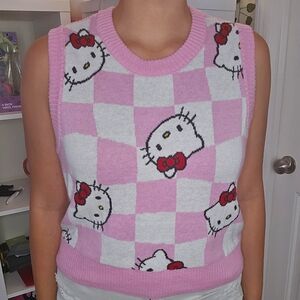 Pink hello kitty sweater vest